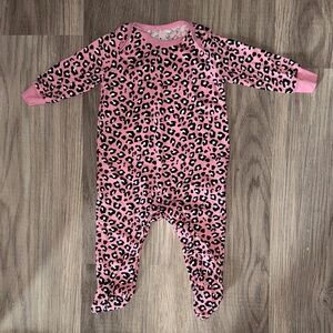 Pink Leopard Print 3-6 months One Piece